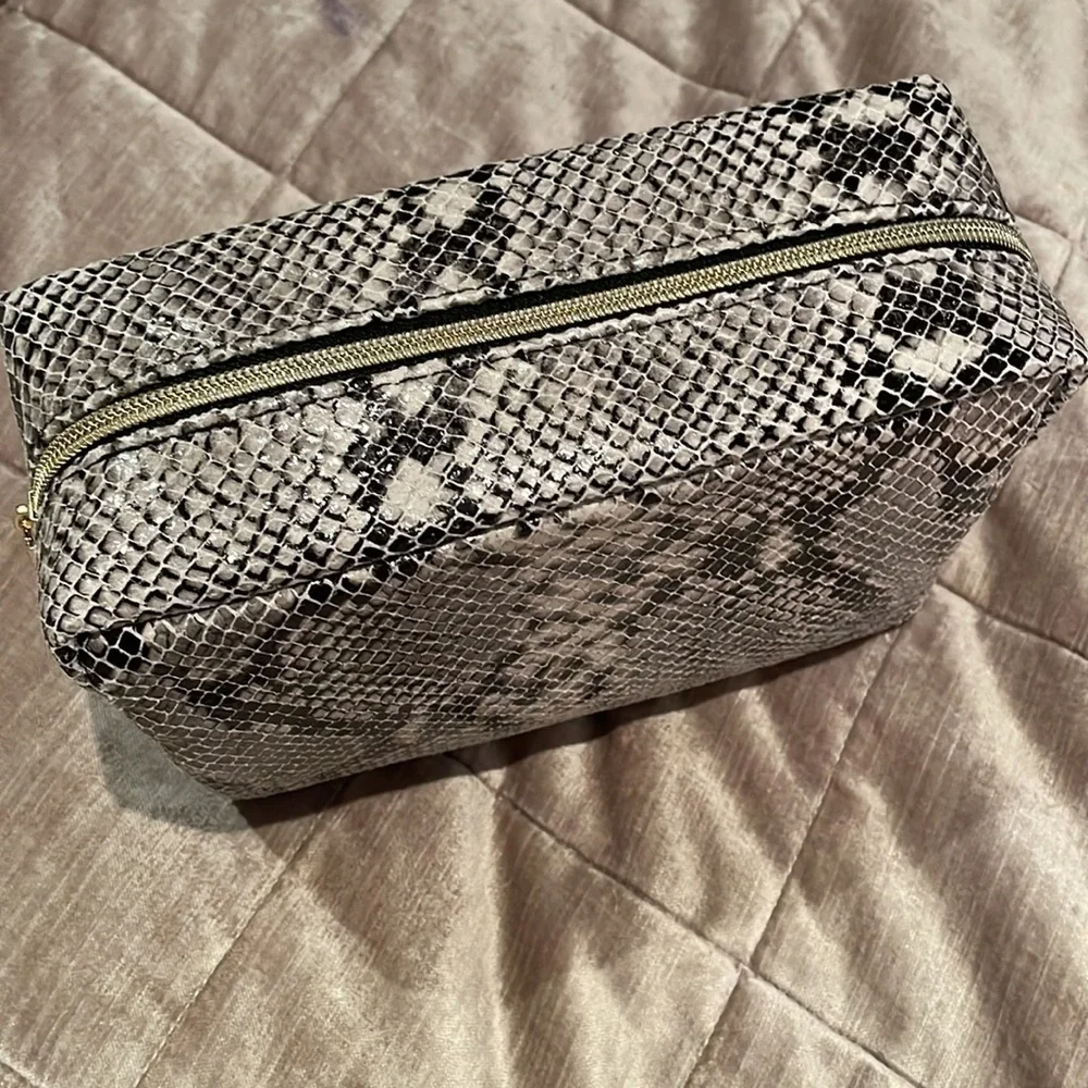Tarte Cosmetics Faux Snakeskin Makeup Cosmetics Travel Bag